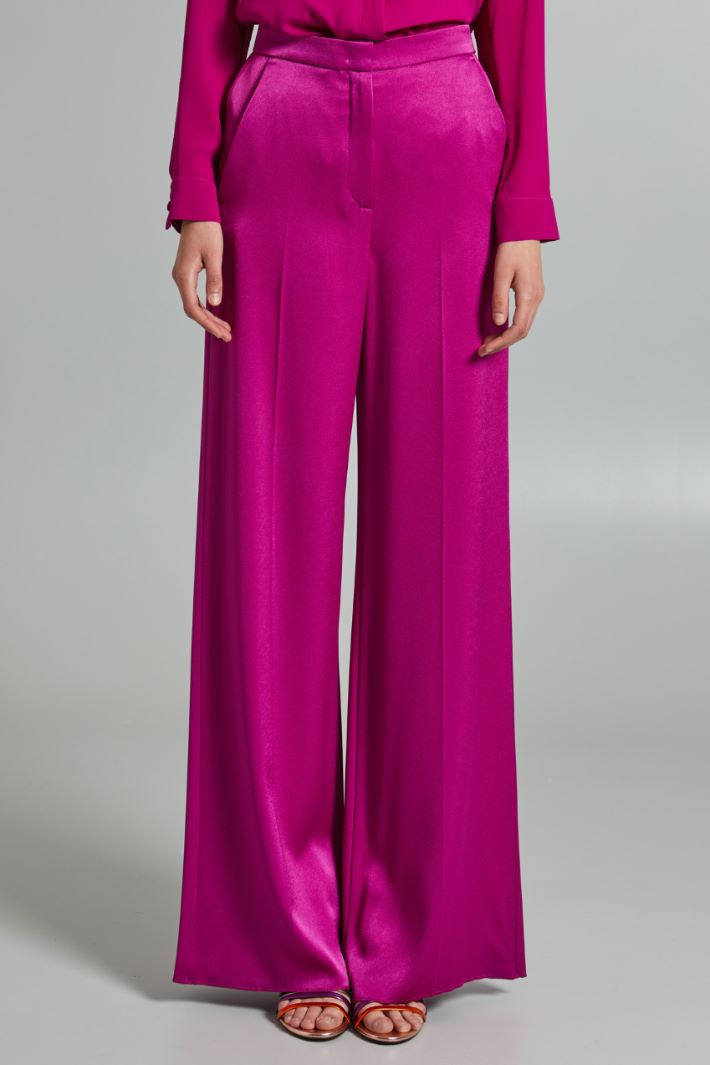 Satin palazzo trousers Intrend - 3