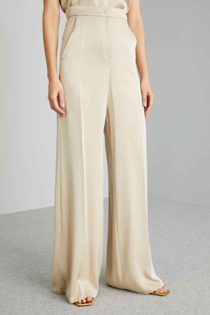 Satin palazzo trousers Intrend - 3