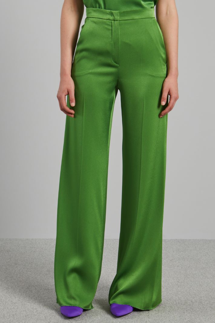 Satin palazzo trousers Intrend - 3