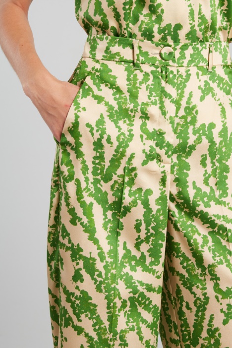 Pantaloni a palazzo in twill