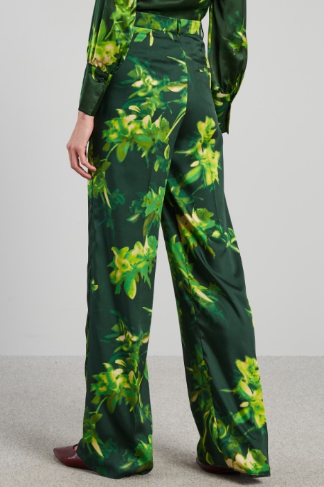 Pantaloni a palazzo in twill