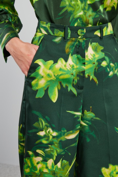 Pantaloni a palazzo in twill