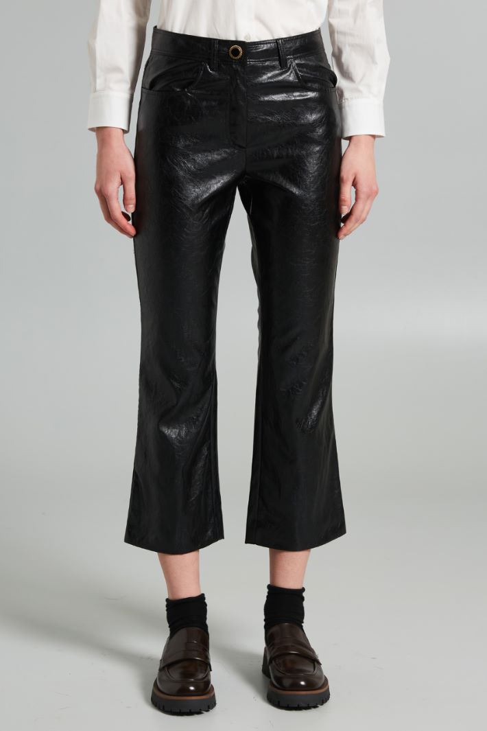 Faux leather trousers Intrend - 3