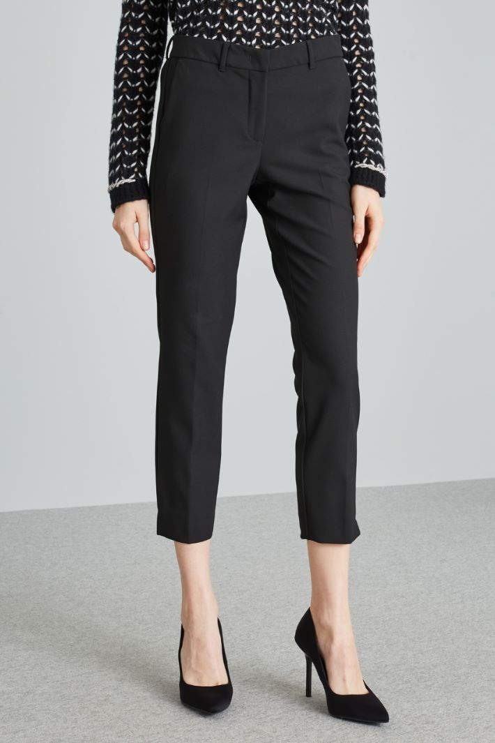 Slit-embellished trousers Intrend - 3