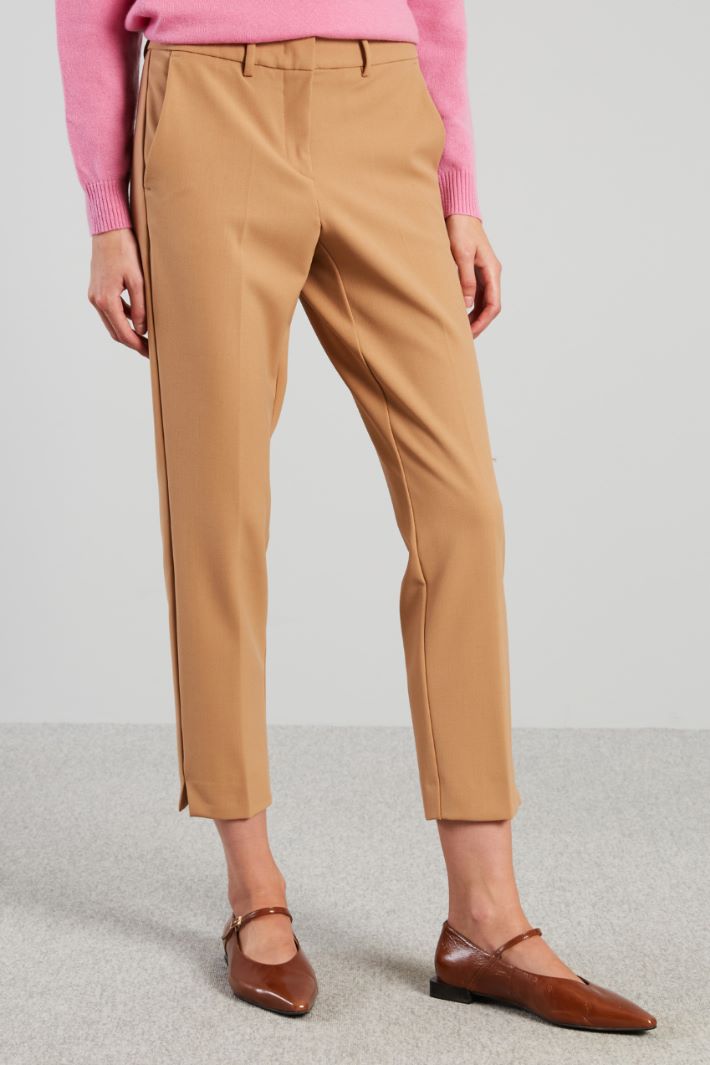 Slit-embellished trousers Intrend - 3