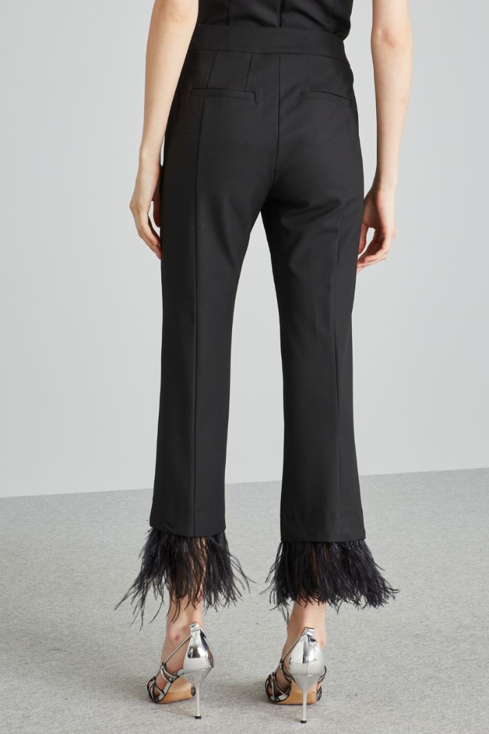 Feather-detail trousers Intrend - 2