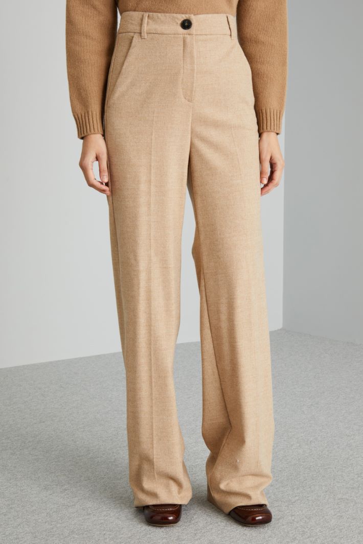 Flannel palazzo trousers Intrend - 3