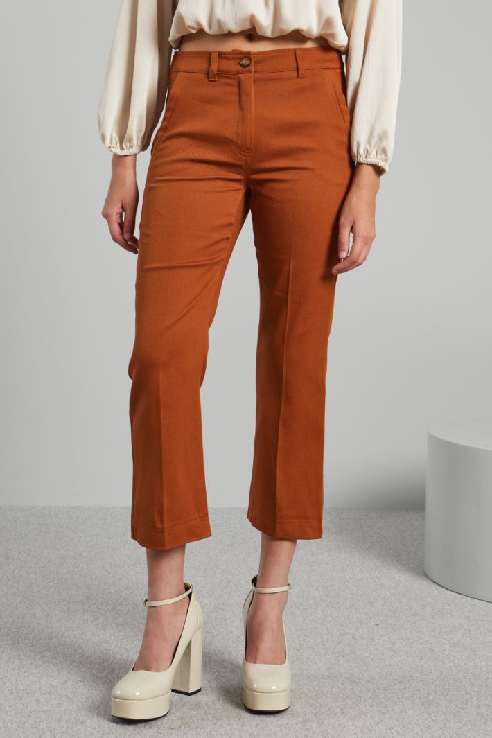 Flared gabardine trousers Intrend - 2