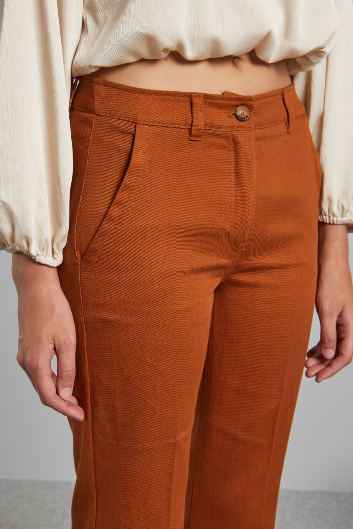 Flared gabardine trousers Intrend - 3