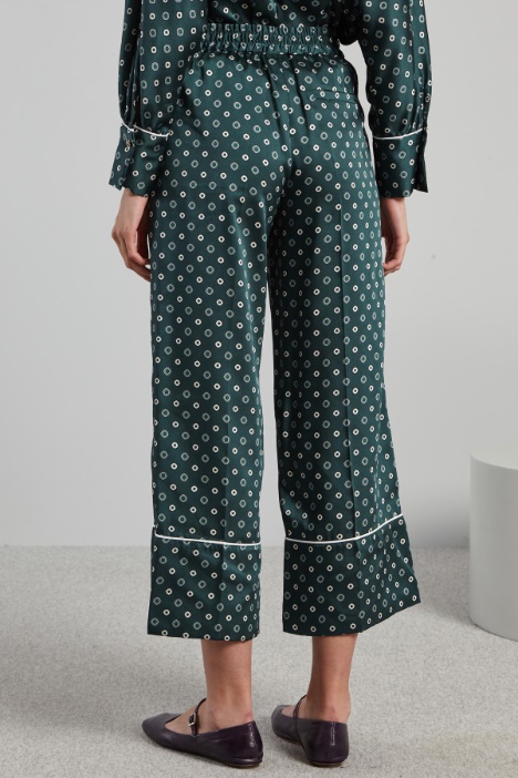 Pantaloni cropped in twill