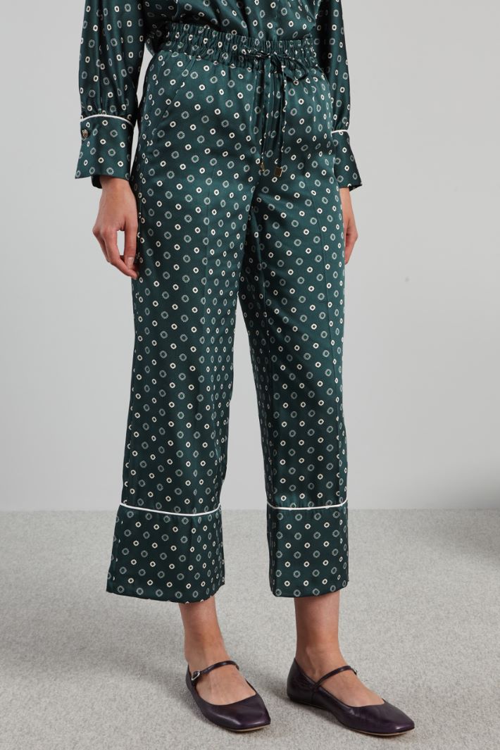 Cropped twill trousers Intrend - 3