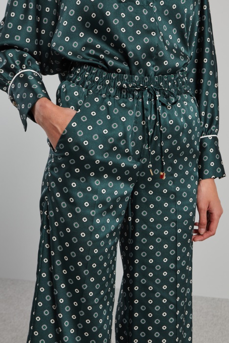 Pantaloni cropped in twill