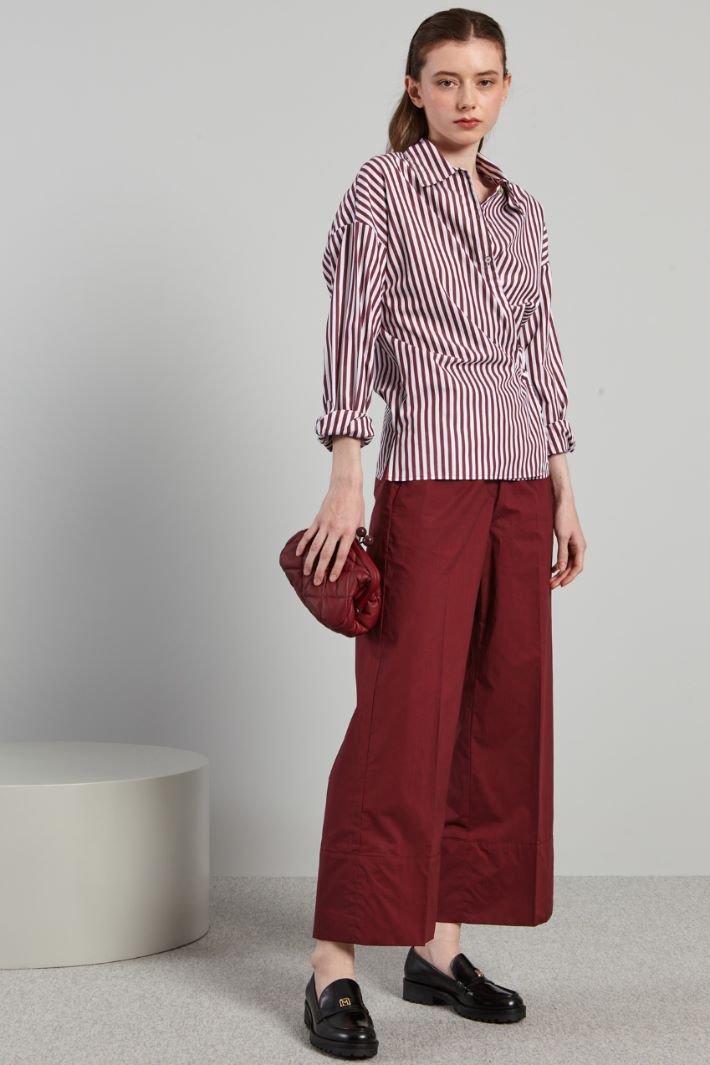 Loose-fit poplin trousers Intrend