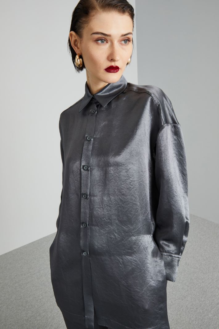 Wavy satin shirt Intrend - 4