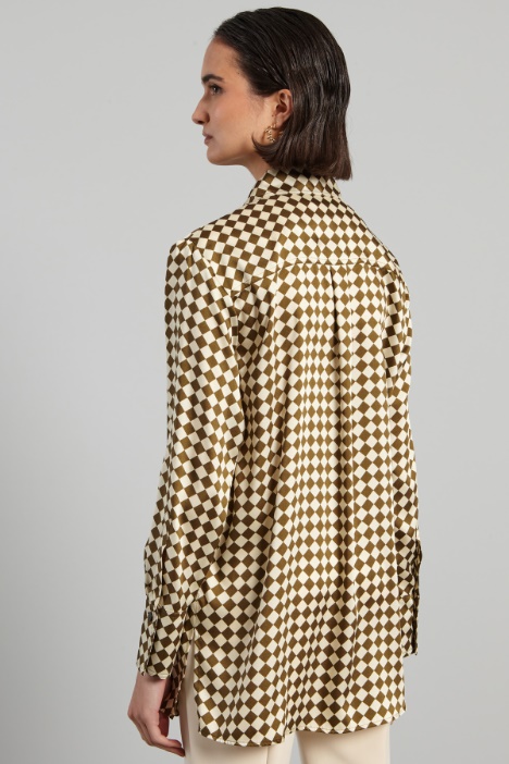 Camicia in twill a fantasia