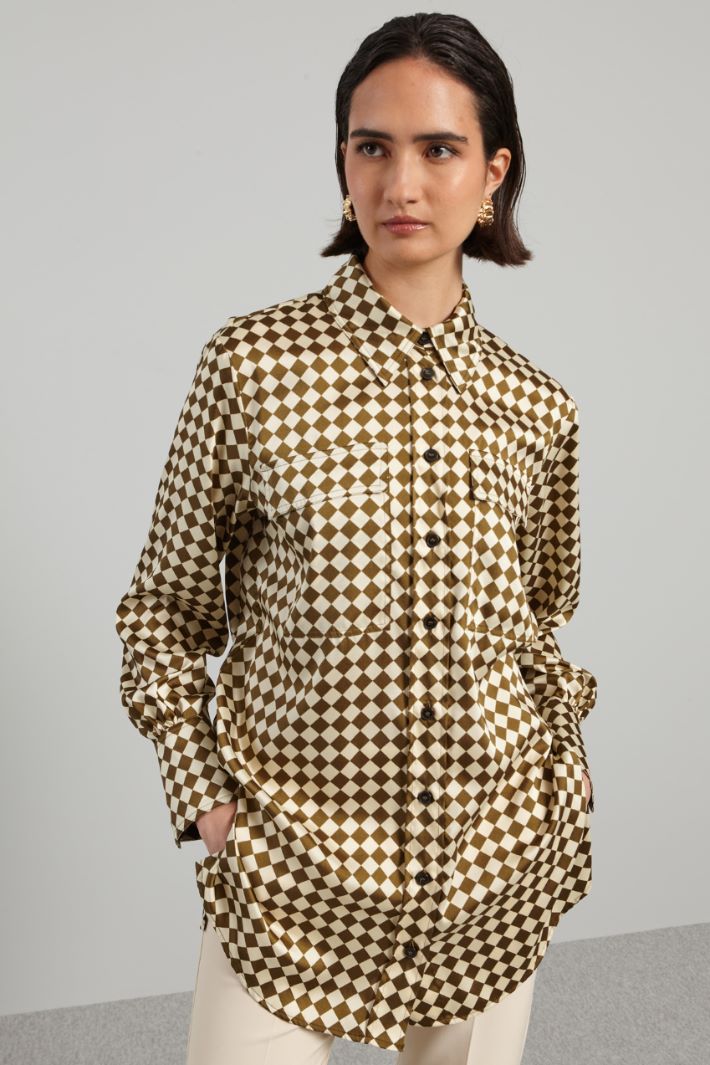 Patterned twill shirt Intrend - 3