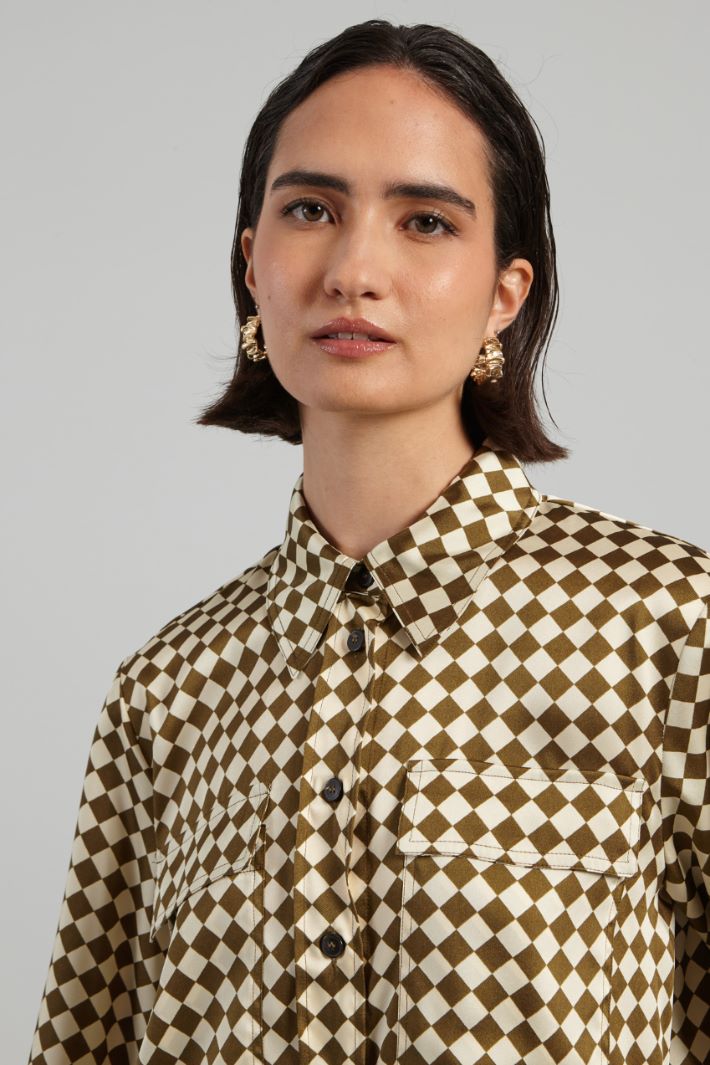 Patterned twill shirt Intrend - 4