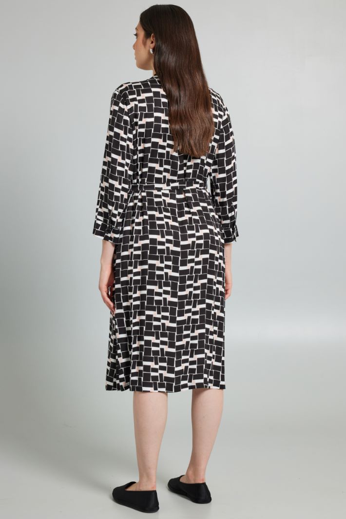 Printed twill shirt dress Intrend - 2