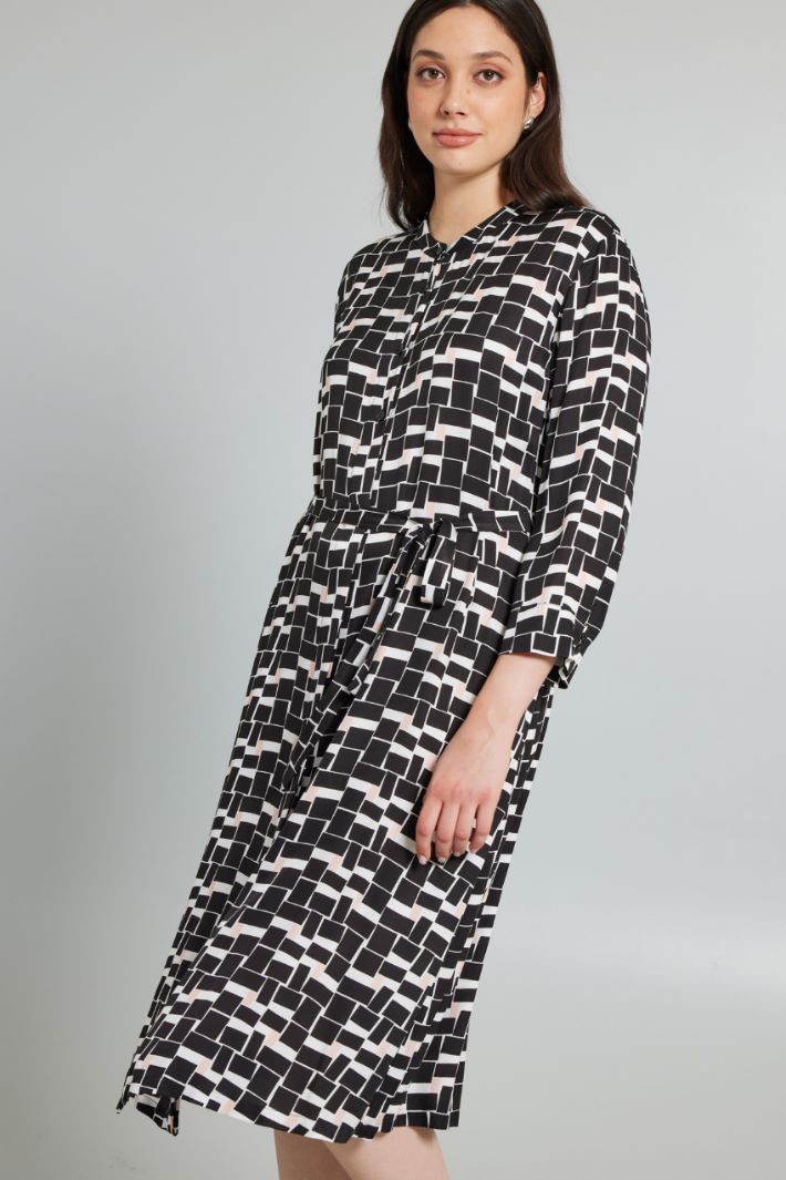 Printed twill shirt dress Intrend - 3