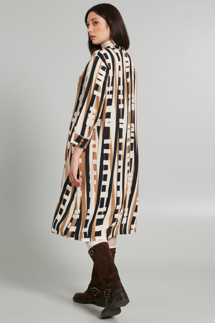 Printed twill shirt dress Intrend - 2