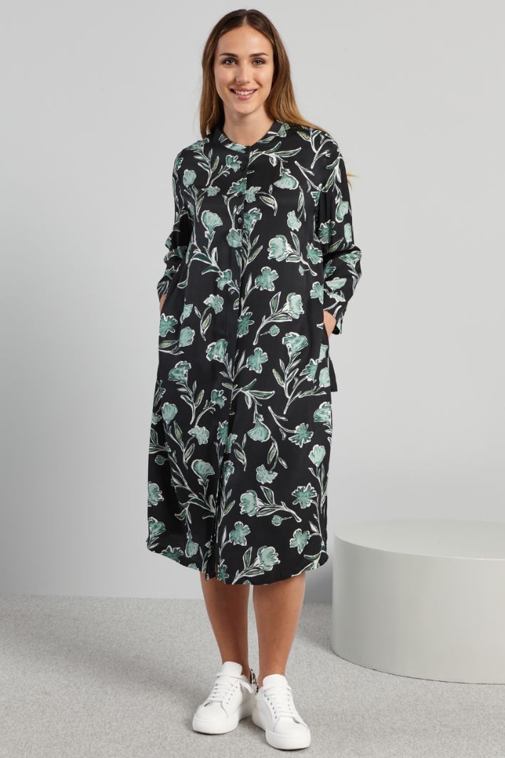 Printed twill shirt dress Intrend - 3