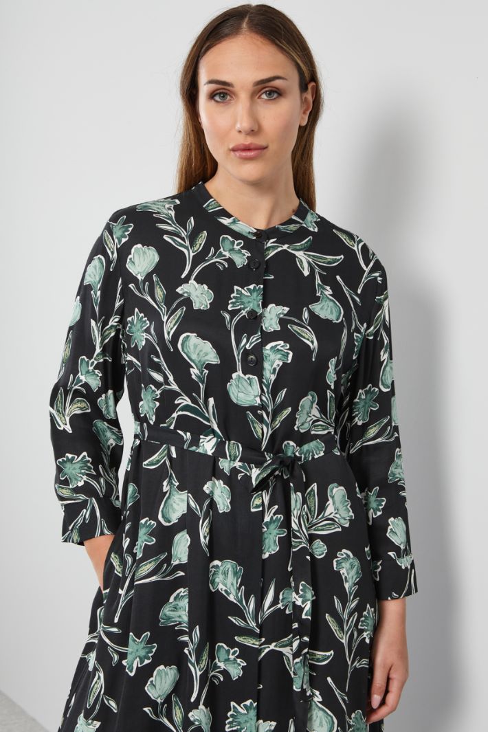 Printed twill shirt dress Intrend - 4