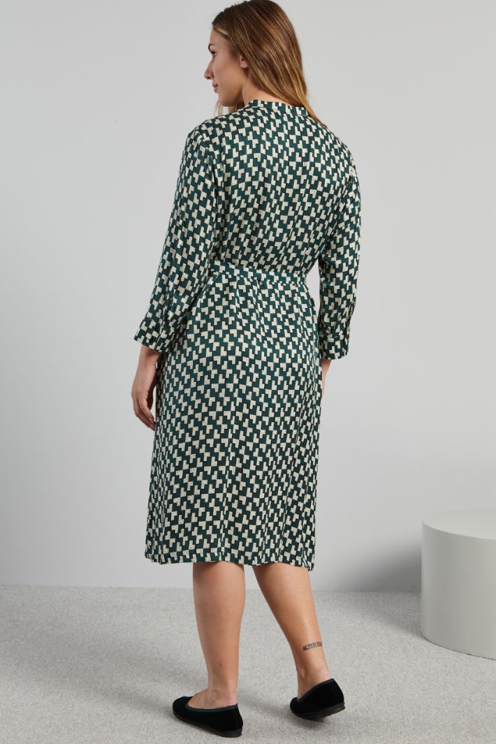 Printed twill shirt dress Intrend - 2