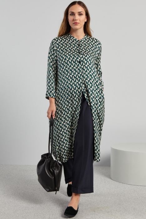 Printed twill shirt dress Intrend