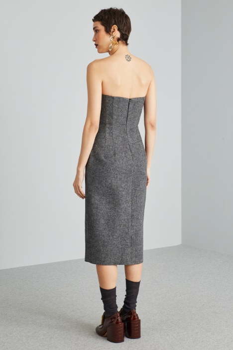 Vestido de franela con corpiño