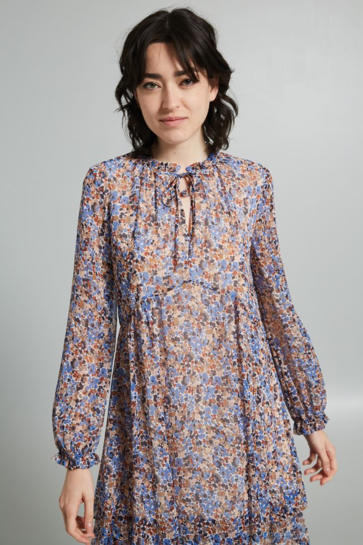 Patterned crepon dress Intrend - 4