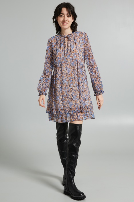 Patterned crepon dress Intrend