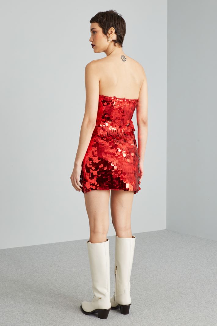 Macro sequinned mini dress Intrend - 2