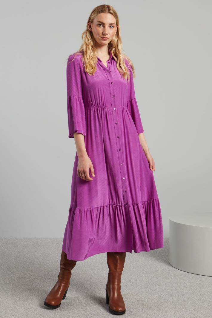 Ruffled midi shirt dress Intrend - 3