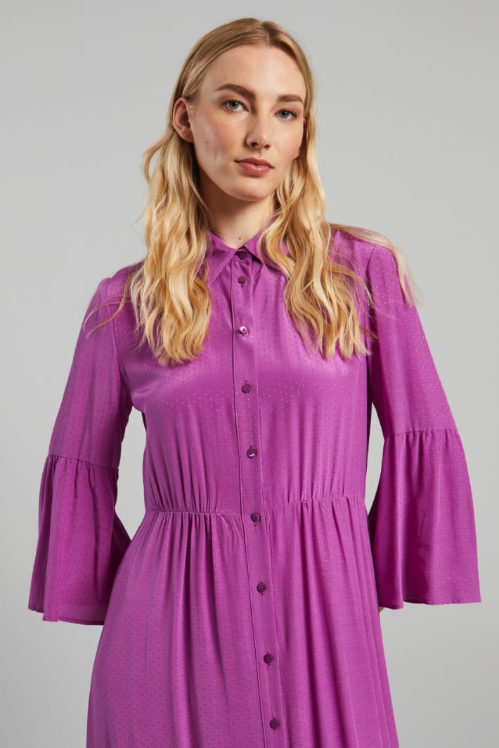 Ruffled midi shirt dress Intrend - 4