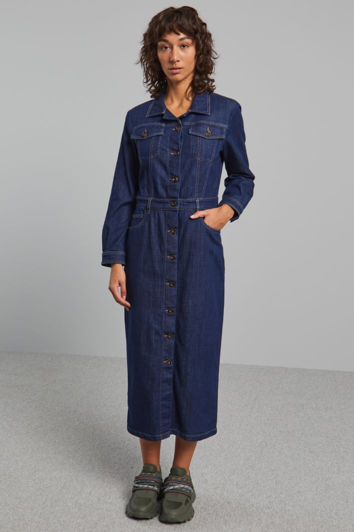 Denim shirt dress Intrend - 3