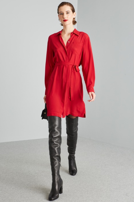 Silk shirt dress Intrend