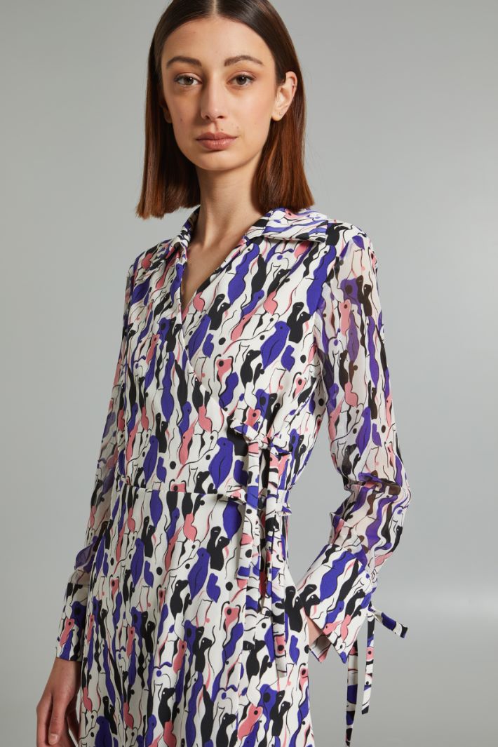 Printed wrap dress Intrend - 4