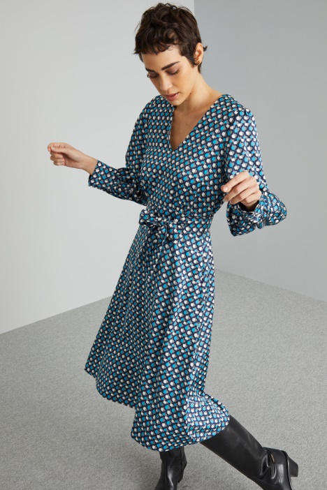 Abito midi con fusciacca