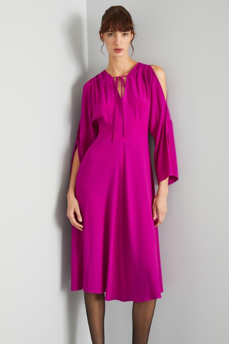 Abito scivolato in crépe de chine