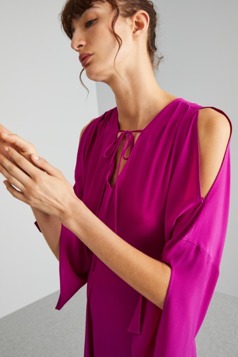 Abito scivolato in crépe de chine