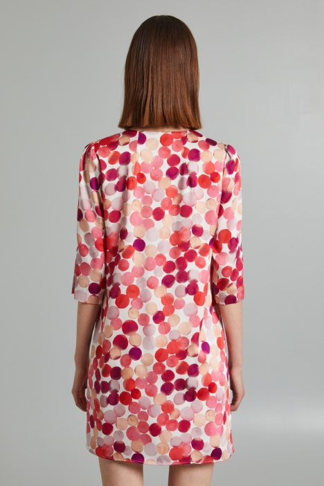 Abito corto in twill