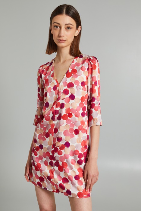 Abito corto in twill