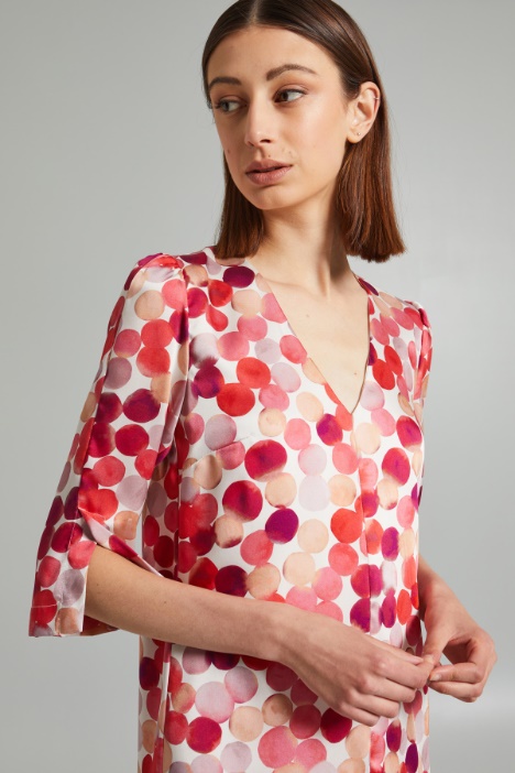 Abito corto in twill