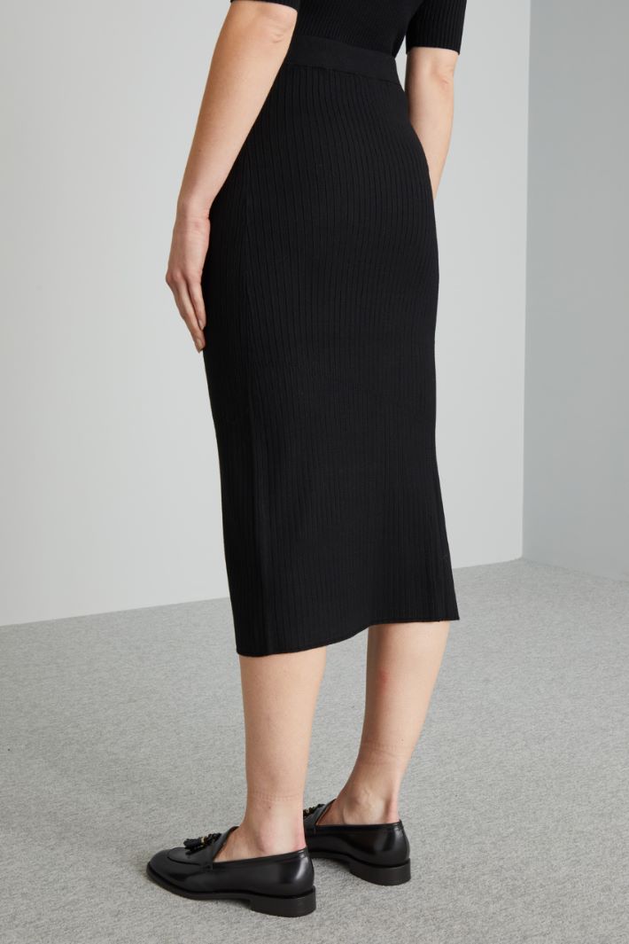 Rib-knit pencil skirt Intrend - 2