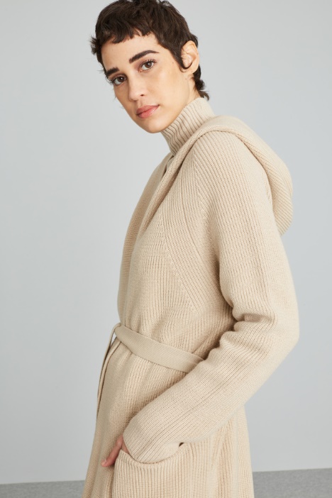 Giacca lunga a coste