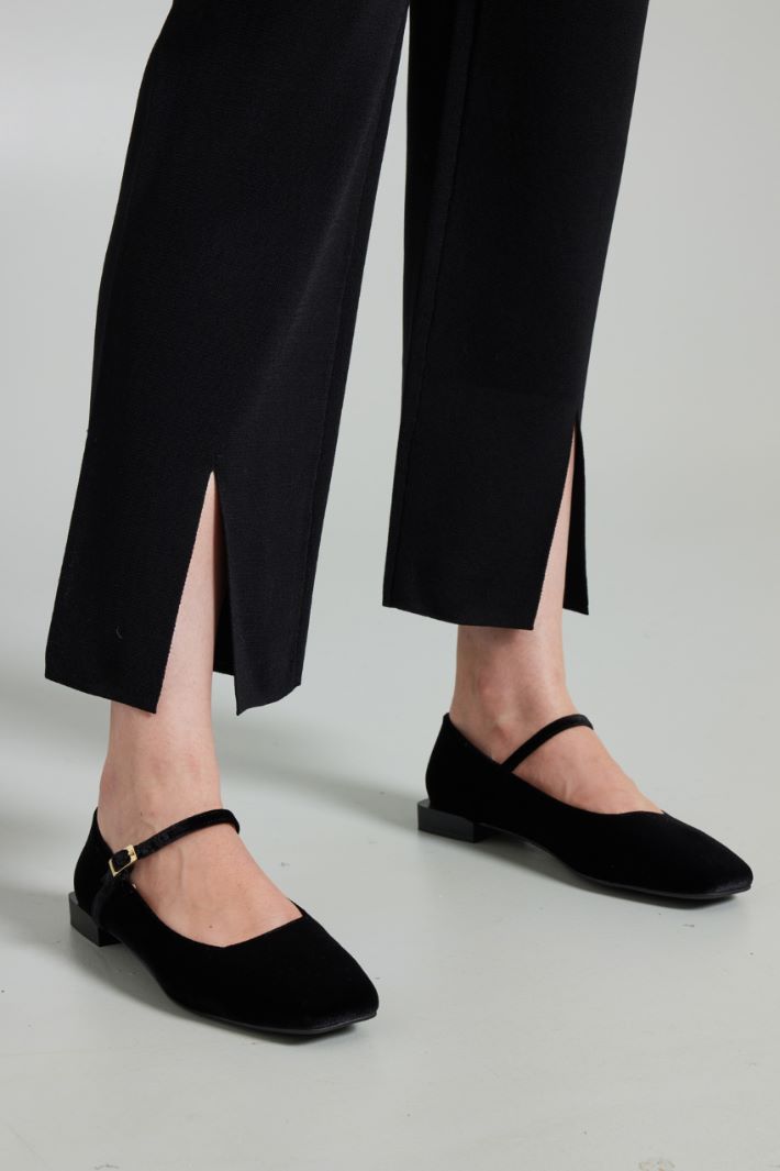 Crepe trousers with slits Intrend - 3