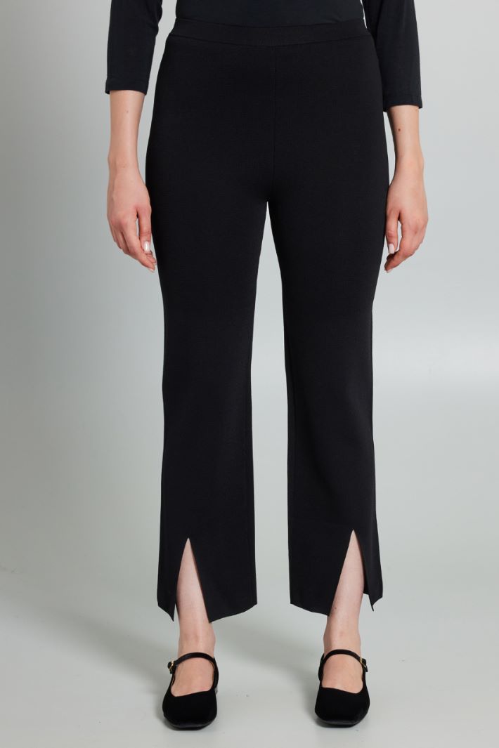 Crepe trousers with slits Intrend - 4