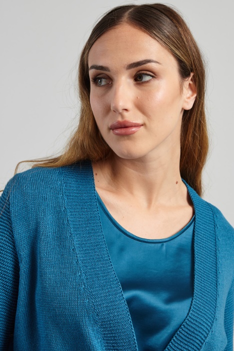 Cardigan lungo in cotone
