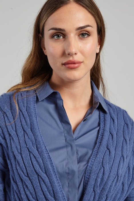 Cárdigan trenzado de lana