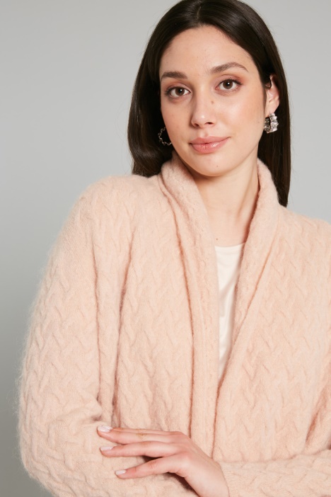 Cárdigan efecto entrelazado